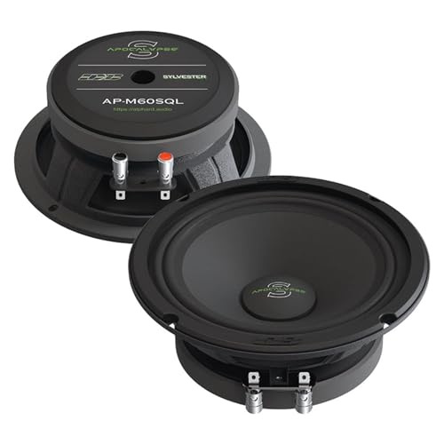 Deaf Bonce 6.5' 600W 4 Ohm Midrange Speakers Pair of Apocalypse Black AP-M60SQL