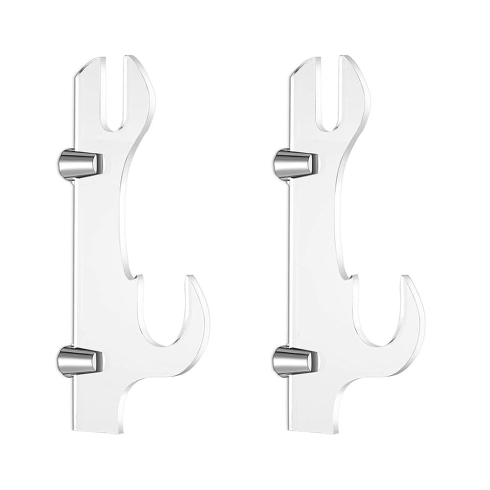 Mioyoow Transparent 2Pcs Sword Holders Wall Mount, Acrylic Sword Hanger Displays Double Layer Sword Wall Mounts For Samurai Sword Lightsaber
