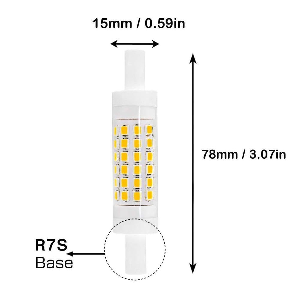 Żarówka, żarówka LED R7S 78 mm 5 W, ściemnialna, oświetlenie 360°, halogenowe żarówki zastępcze R7S 50 W, liniowe reflektory J78 z podwójnym zakończeniem do lamp sufitowy
