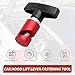 ijuicy 2 PCS Car Hood Prop Rod, T-shaped Lift Support Clamp, Hood Strut Fixing Clamps, Threaded Rotation Installation Lift Support Clamp Hood Stay, Universal Hood Prop Tool for Cars (Red)