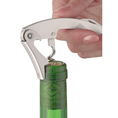 Foto von WMF Clever&More Kellnermesser 10 cm, Cromargan Edelstahl mattiert, Kellnerbesteck mit Flaschenöffner, Kapselheber, Folienschneider, für alle Korkenarten