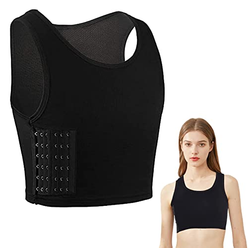 Chest Binder Trans Binder Unterwäsche Tanktops Bandage Trans Breathable Side Haken Bustier BH Damen Korsett Sport BH Tank Tops Atmungsaktiv Korsetts Kurz Tomboy Kurzer Chest Binder Top für Damen Cover