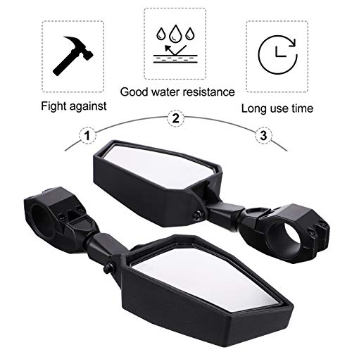 1 par de espelhos retrovisores de motocicleta ajustáveis para retrovisores laterais de motocicleta p