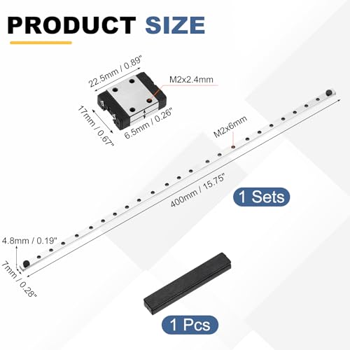 Mini guide linéaire MGN7 400mm pour corriger les défauts d'impression 3D