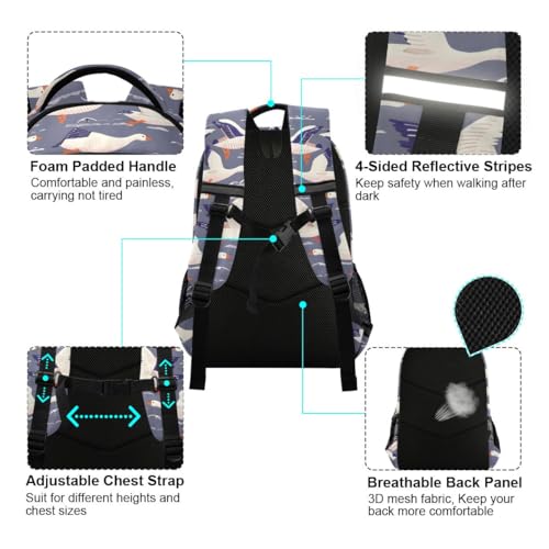 Wild Geese Line Backpacks for Kids School Bag Student Backpack Bookbag For Boys Girls Casual Bag4