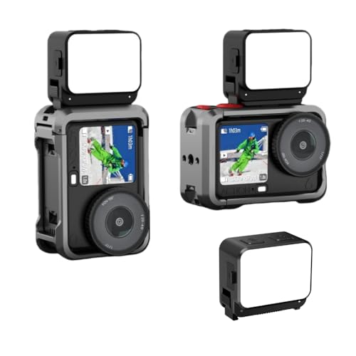 pour DJI OSMO Action 6 Éclairage d'Appoint Magnétique à Dégagement Rapide pour Selfies, Haute Luminosité 8700K Longue Autonomie Conception, ColdShoe et Vis 1/4" Compatible avec d'autres Caméras