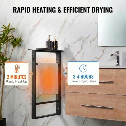 Glass-Panel-Electric-Towel-Warmer-with-Top-Shelf-Wall-Mounted-Large-Infrared-Heated-Towel-Rack-with-Storage-Tray-3-Temperature-Settings-24H-Timer-Safe-Bathroom-Towel-DryerEB01-Black