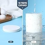 50-Count Compressed Facial Sponges, GAINWELL White Cellulose 100% Natural Cosmetic Spa Sponges for Facial Cleansing, Exfoliating Mask, Makeup Removal - Image 4