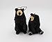 Kurt Adler 2 Assorted 4-Inch Buri Black Bear Ornaments