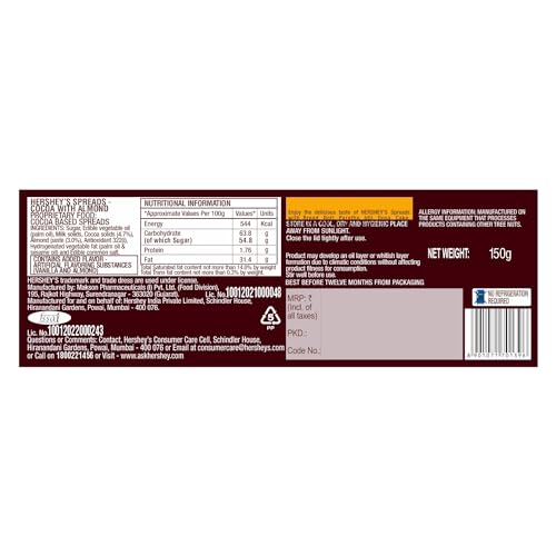 Image of Hershey's Spreads Cocoa with Almond, 150g (Pack of 2)