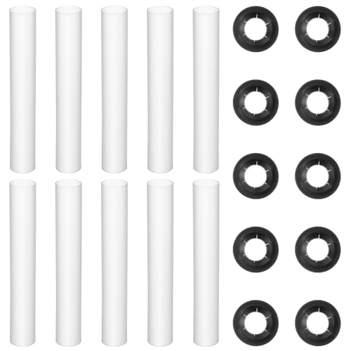 10 Sets Garage Door Hinge Quiet Roller Sleeves Roller Door Rollers Shaft Nuts Sleeves Garage Doors Quiet Hinge Sleeve Shaft Gaskets 11mm Id 80mm Length Rollers Shafts Nuts Bearing Gaskets for Cars RV