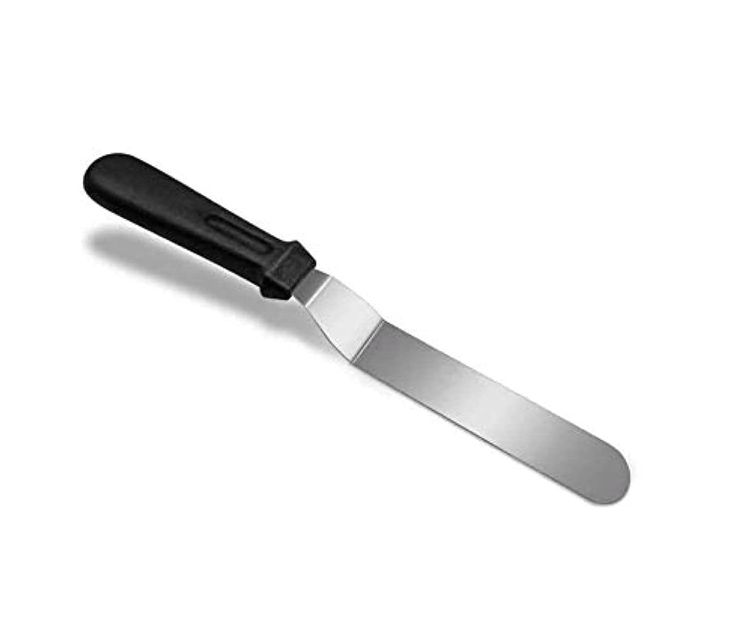 EXCEL ENTERPRISES Stainless Steel Bakeware 10 Inch Palette Knife or Offset Spatula for Spreading and Smoothing Icing Frosting of Cake, Cupcake, Pie, Pastry, Muffin/Pie Lifter (Medium, Black)