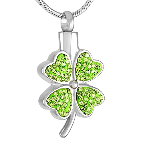 Cape de pendentif cendres en acier inoxydable vert pour filles
