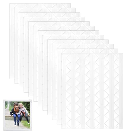 Coicok 1224 Piezas Esquinas de Fotos Autoadhesivas, Esquinas Fotos Adhesivas, Corners Stickers para Pegatinas Album Fotos, para Pegatinas Scrapbooking, Manualidades, Transparentes