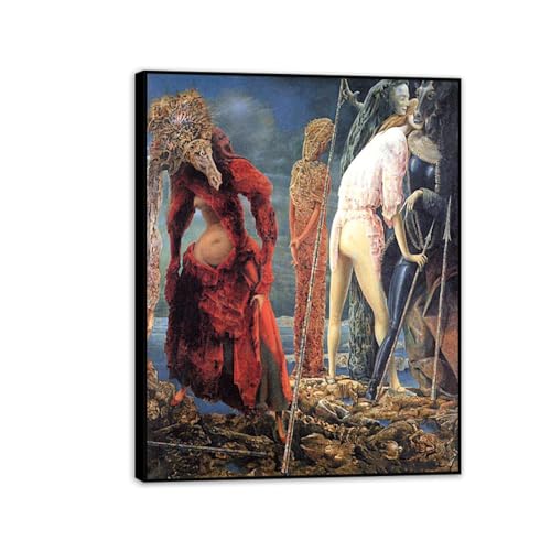 Max Ernst impression sur toile premium L'antipape cadre noir