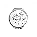 Cloudy Rainy Hand Painted Pattern Hand Compact Mirror Round Portable Pocket Glass