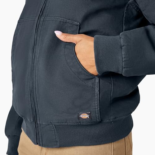 Women's Fleece Lined Duck Canvas Jacket, GRAY, 2X - image 2