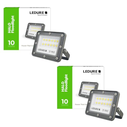 Image of LEDURE 10W LED Flood Light|IP65 Waterproof|BIS Approved|CoolWhite,Pack-2
