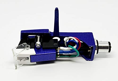 Cartridge and Stylus, needle and Blue Headshell with mounting bolts for Technics SL-D1, SL-D1K...