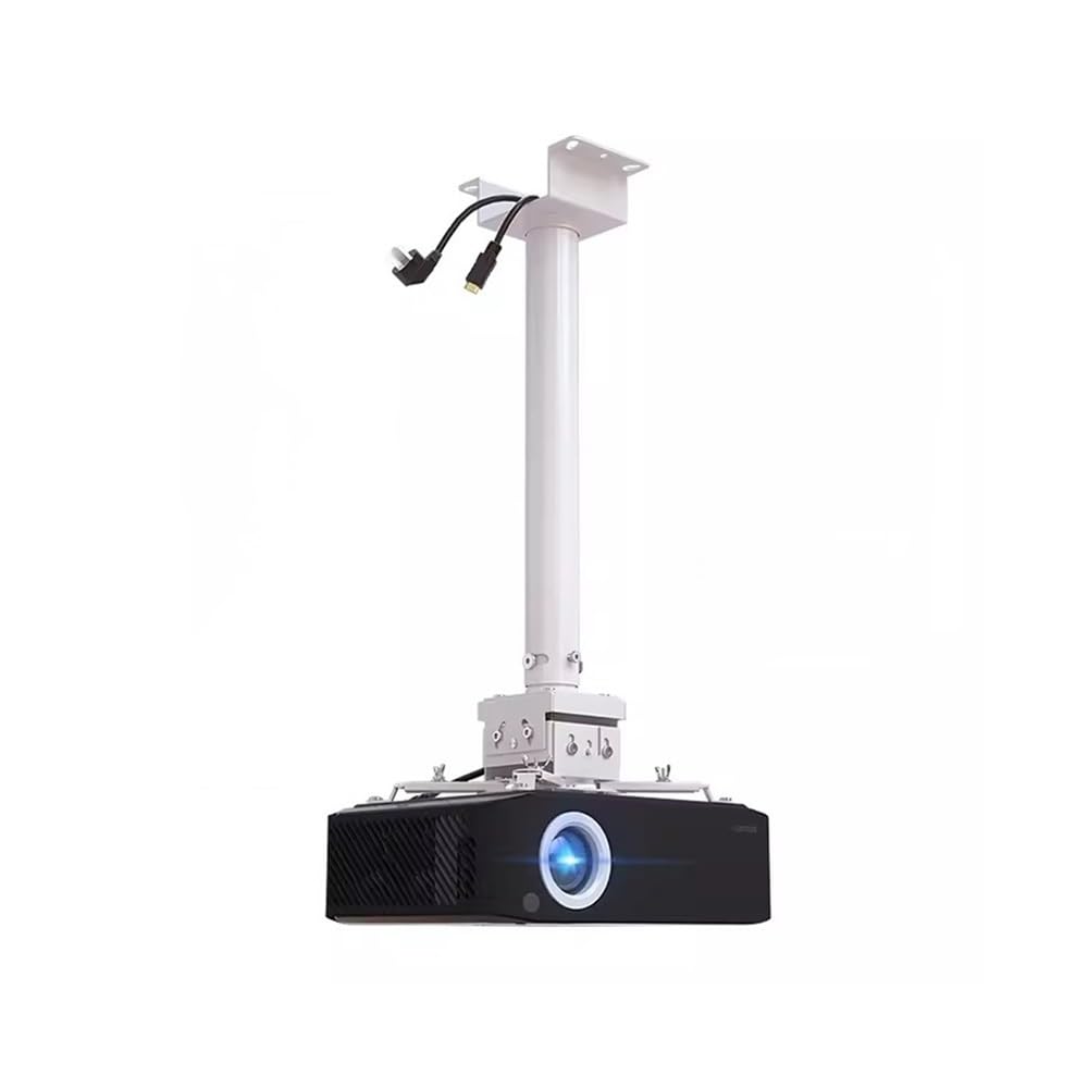 LJHFG63KUYT Projector stand Universal Hanging Bracket Projector Ceiling High Load-bearing Home Cinema(White)