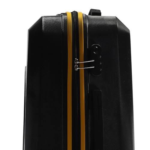 Image of YAYAVAR Batman Trolley Suitcase - 85L, Cabin Luggage with 8 Spinner Wheel, Hard Shell Polycarbonate Suitcase, Number Lock, Water Resistant, Luggage Bag for Travel (Black & Yellow, 67cm, Medium)