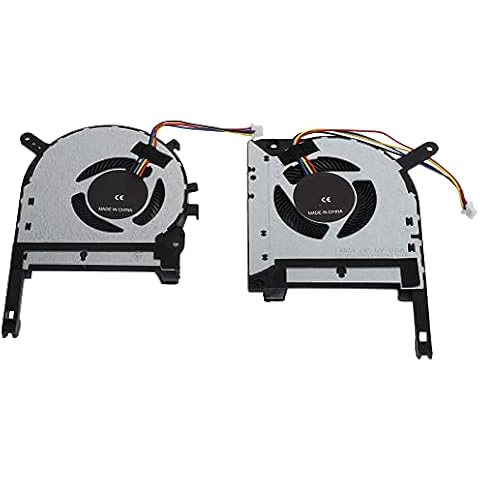 CPU Cooling Fans,Wear‑resistant 2pcs Laptop CPU GPU Cooling Fans Replacement for ASUS TUF FX505ge FX505gm FX505dt FX705,Small and Light Cover