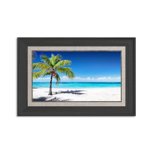 海絵 アートパネル 海 椰 自然風景 日光 絵画 太陽 風景画 壁掛け 風水 玄関 開運 室内装飾 無垢材のフレーム (B,50x70cm(20x28in))