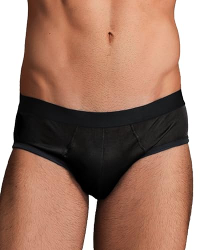 Men's Silk Underwear, 100% Mulberry Silk Panties for Men, Bikini Style Mid-Rise Classic Briefs