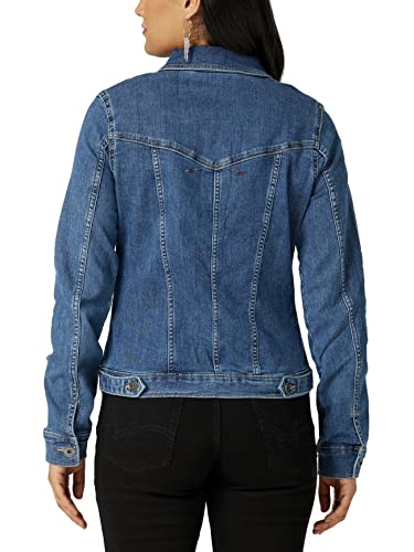 Wrangler Authentics Women's Stretch Denim Jacket, Blue, Large #TOP3
