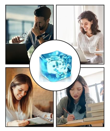 Image of Ice Cube Squishy Toy, Translucent Cube Shape,, Handheld Size