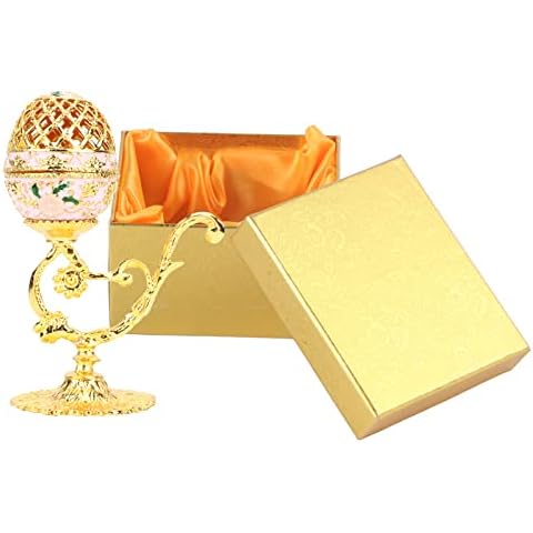 Hztyyier Huevo Faberge esmaltado Caja Decorativa Cover