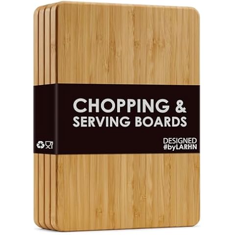 LARHN Premium Bamboo Chopping Boards Set Cover