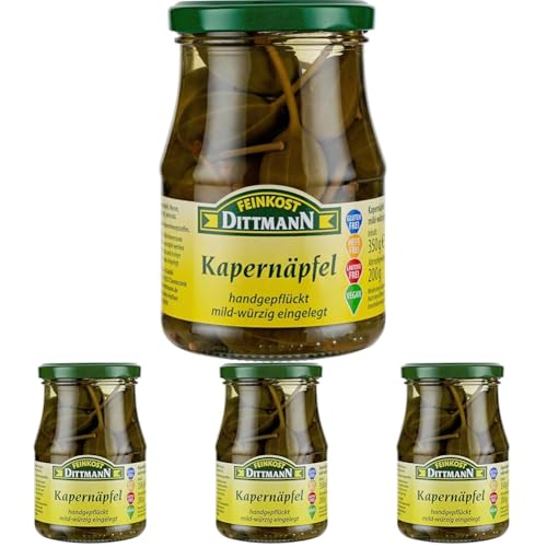 Feinkost Dittmann - Kapernäpfel eingelegt - 350g/200g (Packung mit 4)