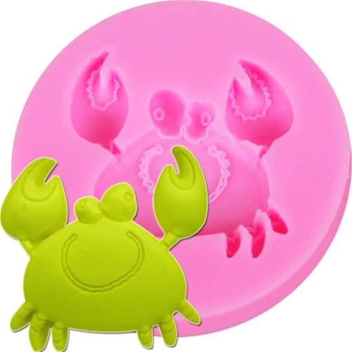 Codulu Molde para hornear con forma de cangrejo, suministros de cocina, molde de pastel de chocolate, molde de silicona para pan, suministros de cocina