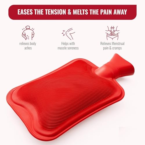 Image of hot water bag for pain relief | hot pack | Non Electric silicone Rubber Heating Pouch | heat bag & hotbag for women (Multicolor)