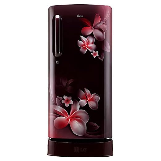 LG 190 L 3 Star Direct Cool Single Door Refrigerator(GL-D201ASPX.ASPZEBN, Scarlet Plumeria, Base Stand with Drawer, Smart Inverter Compressor)
