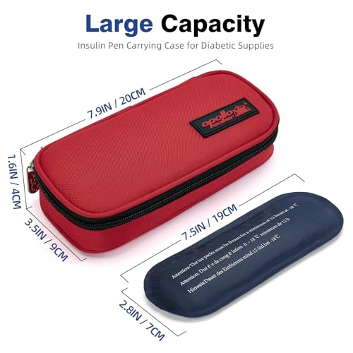 Image of apollo walker Insulin Cooler Travel Case with Ice Packs and Insulation