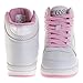 Sanrio Hello Kitty Hightop Sneakers for Girls - Kids Lightweight Breathable Casual Fashion Sneaker Ankle High Shoes - White Pink (Size 12 Little Kid)