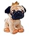Aurora 60879 Peluche Perro Pug, Marron, 18Cm