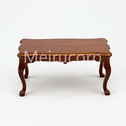Table basse en bois miniature 1/12 Meirucorp 12272, meuble rectangulaire de collection