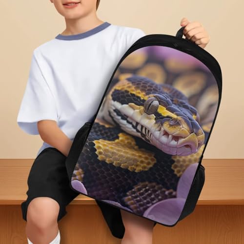 Cool Snake Kid's Backpacks for Girls Boys Elementary School Travel Bookbag 17 Inch4