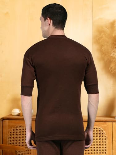 Image of Lux Cottswool Men's Pack of 2 Half Sleeves V Neck Thermal Top