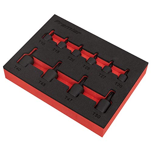 Image of Sealey AK5526 10pc 1/4" & 3/8"Sq Drive Low Profile TRX-Star* Impact Socket Bit Set