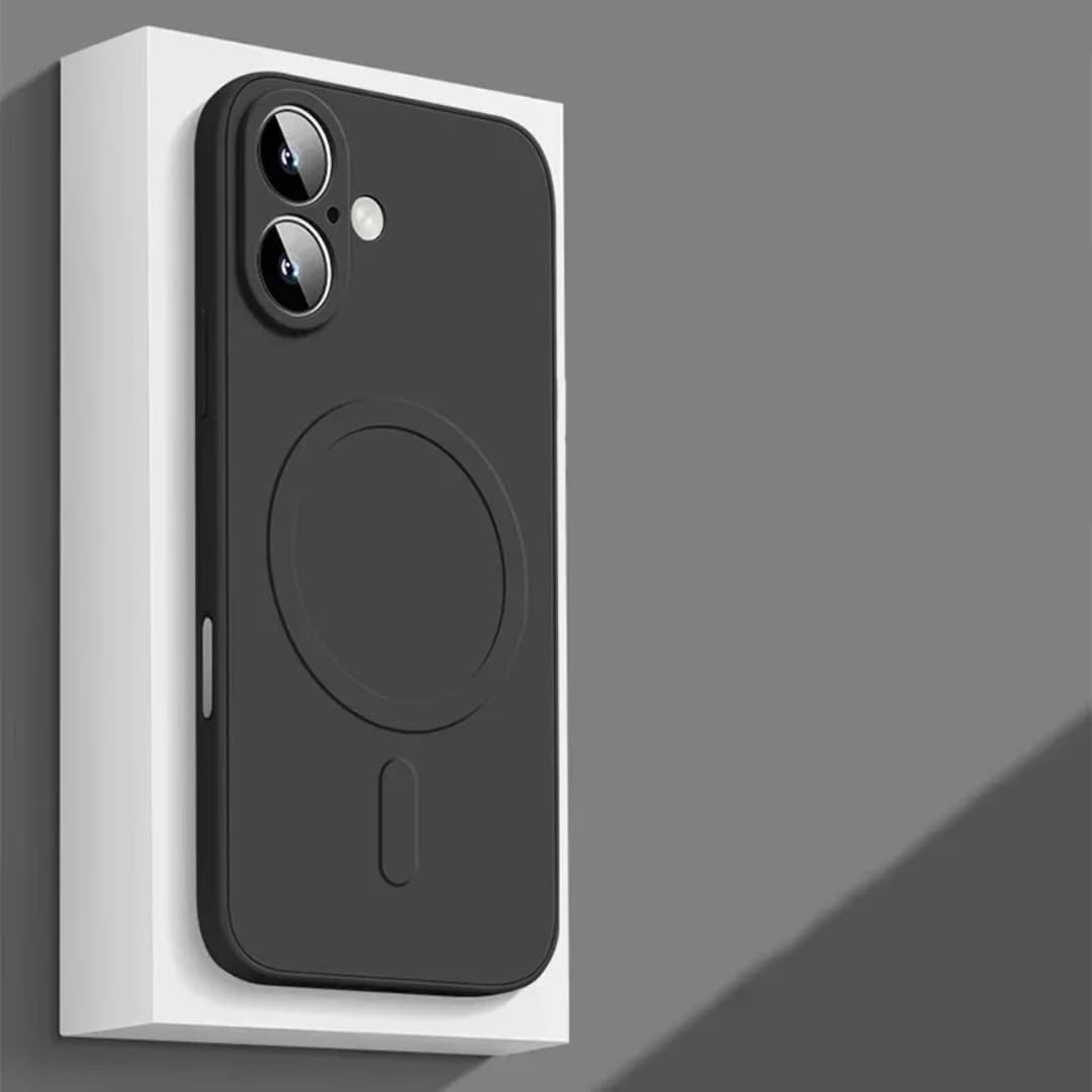 for iphone17Promax Luxury Silicone Case Shockproof Bumper Cover(for iPhone17Promax/Black)