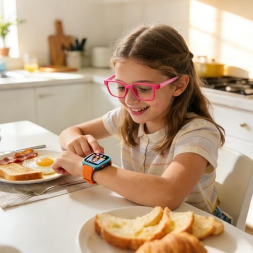 Image of Ultra-Light Blue Light Blocking Glasses with Case for Kids and Teens,Anti Eyestrain &UV400