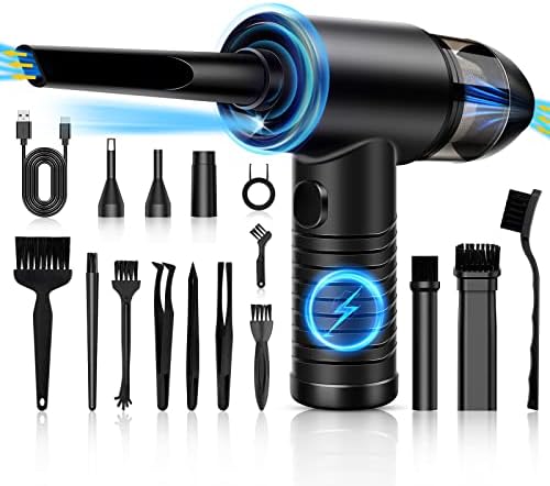 Dépoussiéreur à Air Comprimé, 150 000 Tr/min, Portable Et Rechargeable, Souffleur à Jet Sec Sans Fil Avec Batterie De 8000 MAh, Souffleur D'air Haute Vitesse Pour Clavier, Appareil Photo, PC