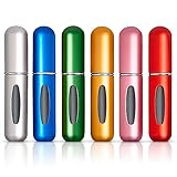 Futureup 6 Pack - 5ml Mini Refillable Perfume Atomizer Bottle for Travel Spray Scent Pump Case, Multicolor