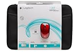 Logitech Bundle Wireless Mouse M217 – Red & 16” Sleeve