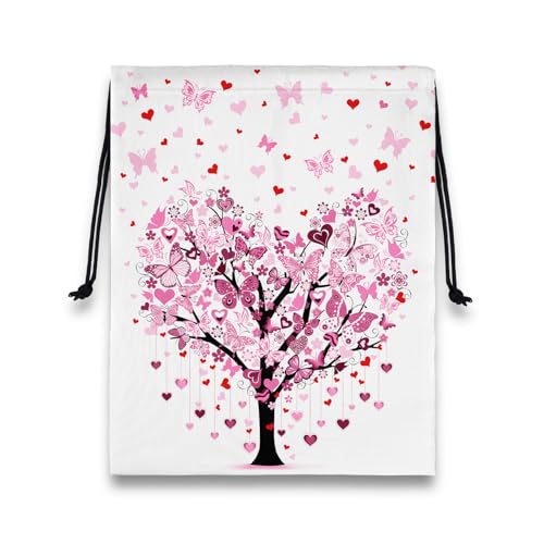 Image of Gymnastics Grip Bag Tree Heart Gym String Storage Pouch Butterfly Pattern Small Bag