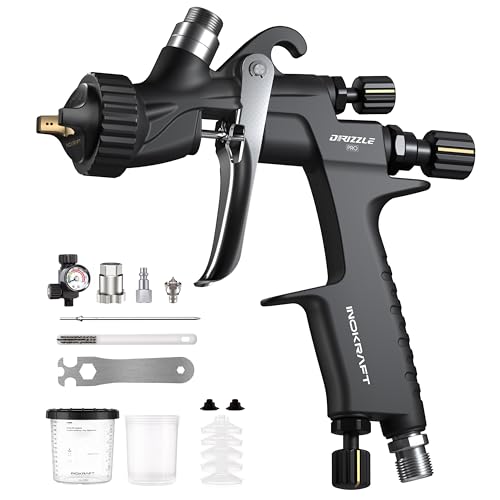 InoKraft Drizzle Pro LVLP Spray Gun, Precise Low-Overspray Performance with Ultra-Light 340g Design....